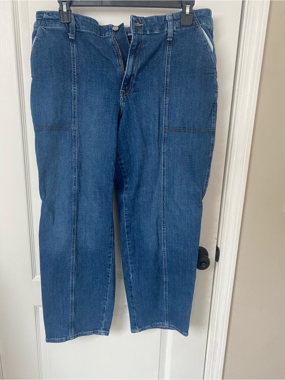 Old Navy Straight-Leg Midwash Blue Jeans